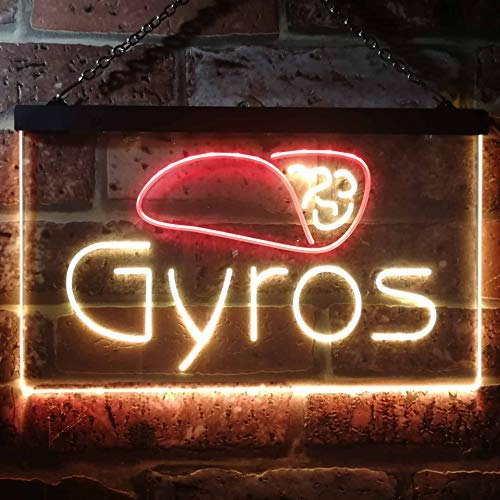 Gyros Dual LED Neon Light Sign